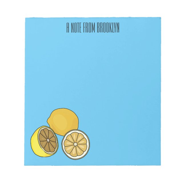 Bloc-note Illustration de citron (Devant)