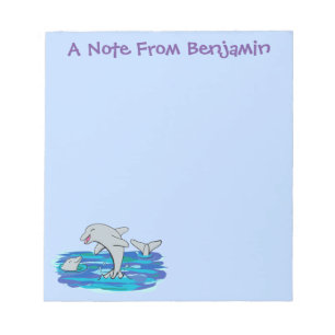 Bloc-note Illustration de dauphins heureux adorables