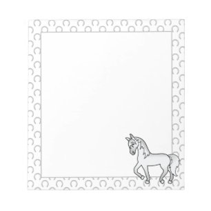 Bloc-note Illustration de dessin animé mignon de cheval trot