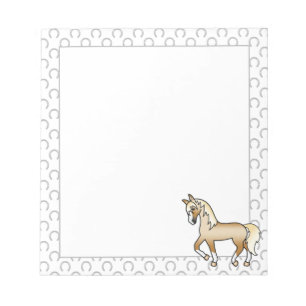 Bloc-note Illustration de dessin animé mignon de cheval trot
