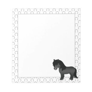 Bloc-note Illustration de dessin animé mignon de poney Shetl