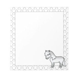 Bloc-note Illustration de dessin animé mignon de poney Shetl