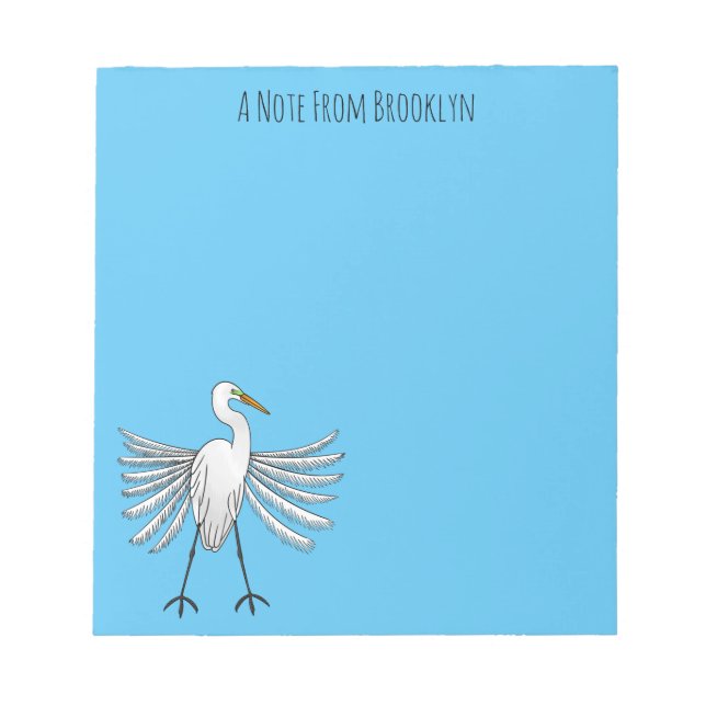 Bloc-note Illustration de dessin d'oiseau de grand feu (Devant)