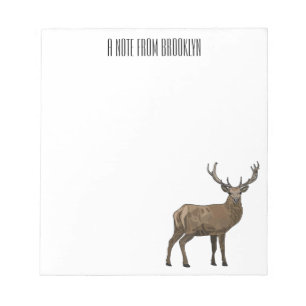 Bloc-note Illustration de dessin sur le cerf