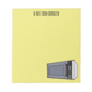 Bloc-note Illustration de dessin sur micro-ondes