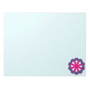 Bloc-note Illustration de formes florales violettes et roses