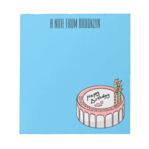 Bloc-note Illustration de gâteau d'anniversaire