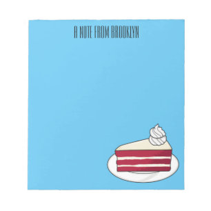 Bloc-note Illustration de gâteau en velours rouge