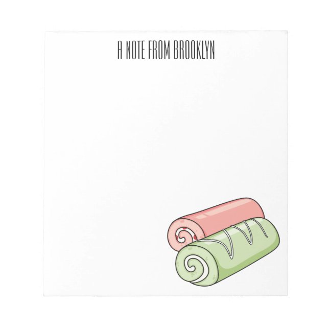 Bloc-note Illustration de gâteau suisse roll / roll (Devant)