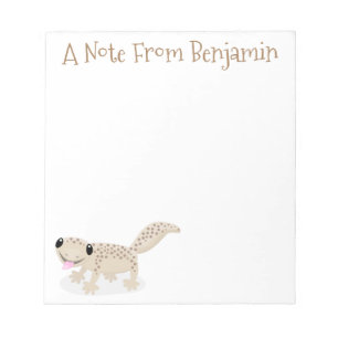 Bloc-note Illustration de gecko tan tan mignon