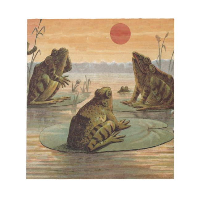 Bloc-note Illustration de grenouilles Lily Pads Moon (Devant)