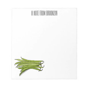 Bloc-note Illustration de haricots verts