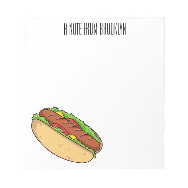 Bloc-note Illustration de Hot dog (Devant)