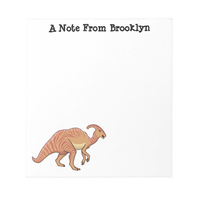 Bloc-note Illustration de la caricature de dinosaure du para (Devant)