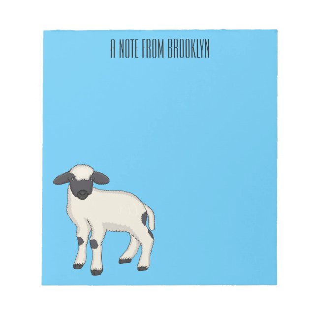 Bloc-note Illustration de la caricature de mouton Valais Bla (Devant)