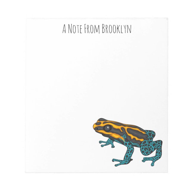 Bloc-note Illustration de la grenouille à fléchettes de pois (Devant)