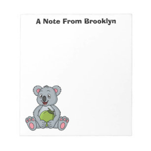 Bloc-note Illustration de la koala de Cute et de la noix de