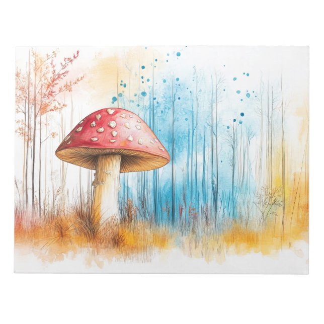 Bloc-note Illustration de la nature des champignons Dessin c (Devant)