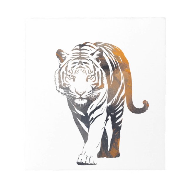 Bloc-note Illustration de la nature du tigre Silhouette Cool (Devant)