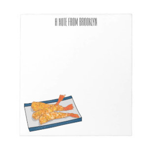 Bloc-note Illustration de la tempura crevette