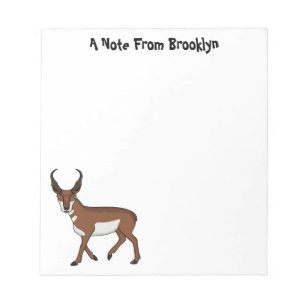 Bloc-note Illustration de l'antilope Pronghorn