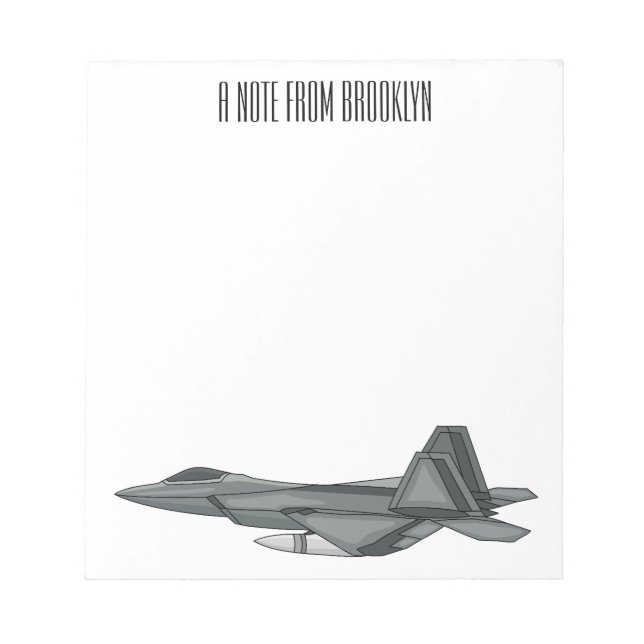 Bloc-note Illustration de l'avion de chasse (Devant)