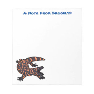 Bloc-note Illustration de lézard géant affamé