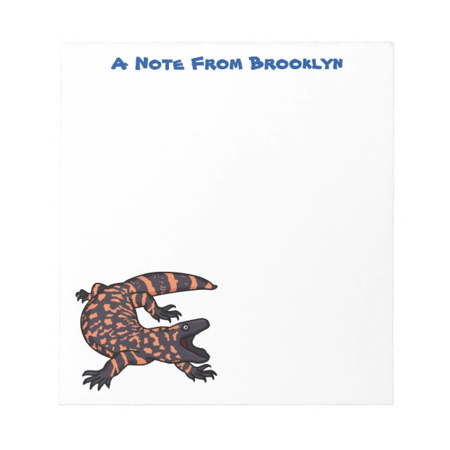 Bloc-note Illustration de lézard géant affamé (Devant)