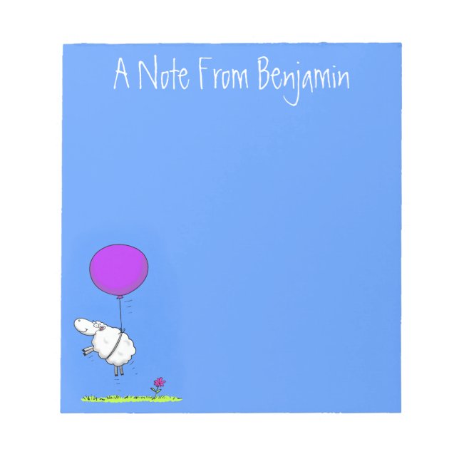 Bloc-note Illustration de l'humour en ballons de mouton mign (Devant)