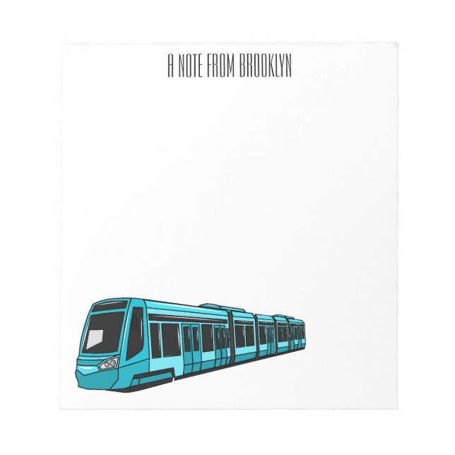 Bloc-note Illustration de locomotive électrique (Devant)