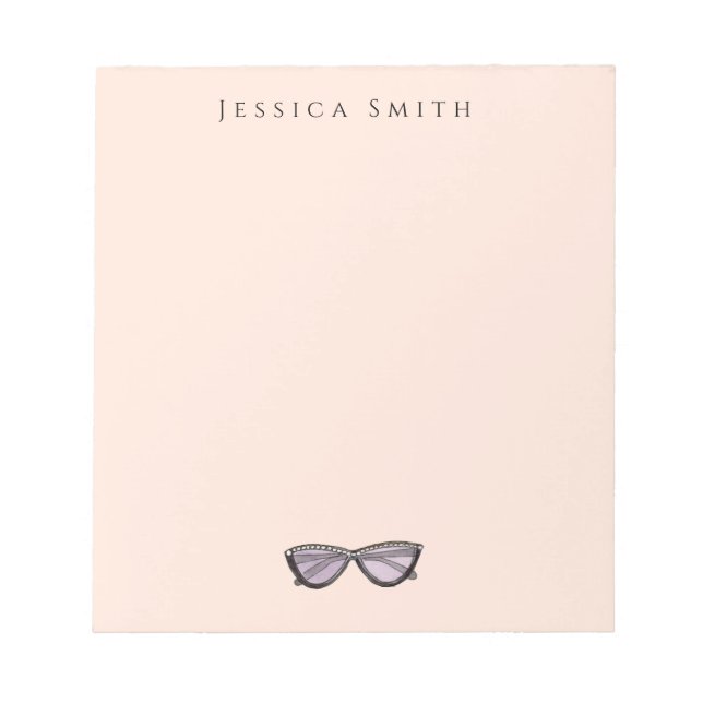 Bloc-note Illustration de mode avec verre solaire (Devant)