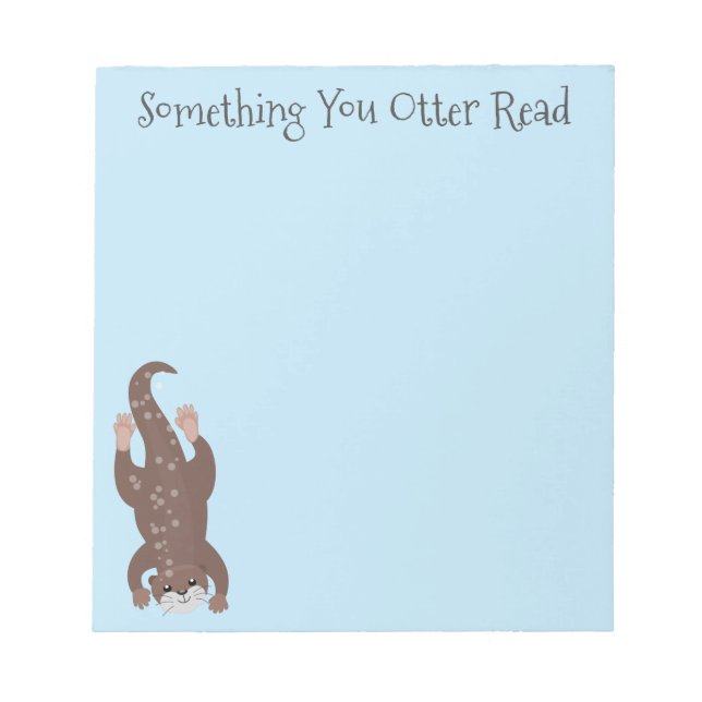 Bloc-note Illustration de plongée de loutre mignonne (Devant)