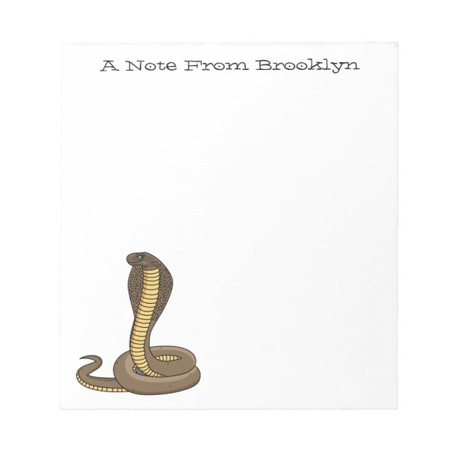 Bloc-note Illustration de serpent à cobra Brown (Devant)