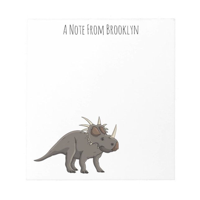 Bloc-note Illustration de Styracosaurus (Devant)
