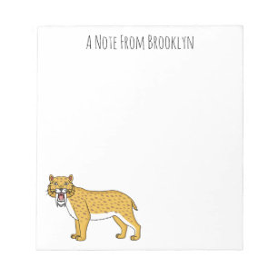 Bloc-note Illustration de tigre à dents de sabre