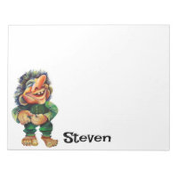 Illustration de troll drôle scandinave aquarelle