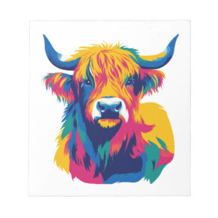 Bloc-note Illustration de vache des Highlands Peinture à l'a