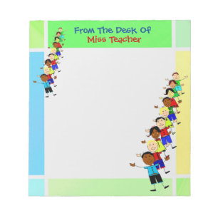 Bloc-note Illustration d'enfants d'école mignons pour bloc-n