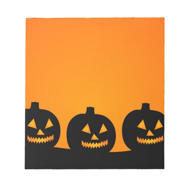 Bloc-note Illustration d'Halloween (Devant)