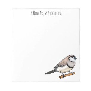 Bloc-note Illustration d'oiseau à deux barreaux