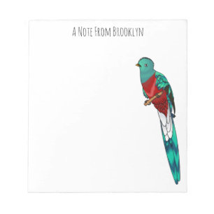 Bloc-note Illustration d'oiseau de quetzal resplendissant
