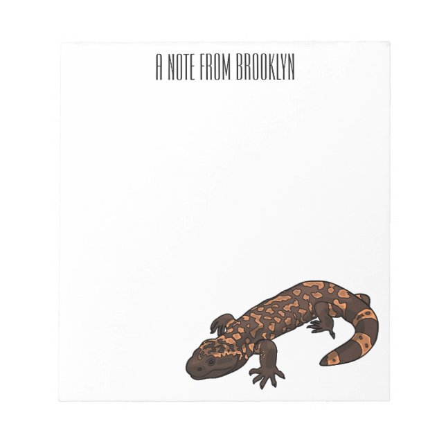 Bloc-note Illustration du monstre Gila (Devant)