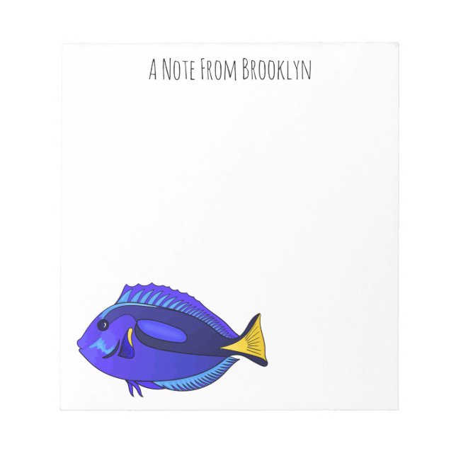 Bloc-note Illustration du poisson de la cuve bleue (Devant)