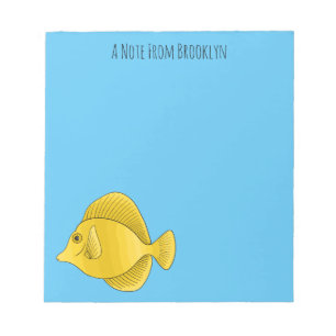 Bloc-note Illustration du poisson-tang jaune