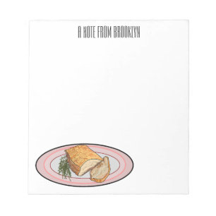 Bloc-note Illustration du ventre de porc rôti