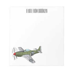 Bloc-note Illustration d'un avion militaire