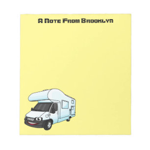 Bloc-note Illustration d'un campervan heureux
