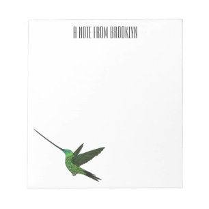 Bloc-note Illustration d'un colibri à bec épée