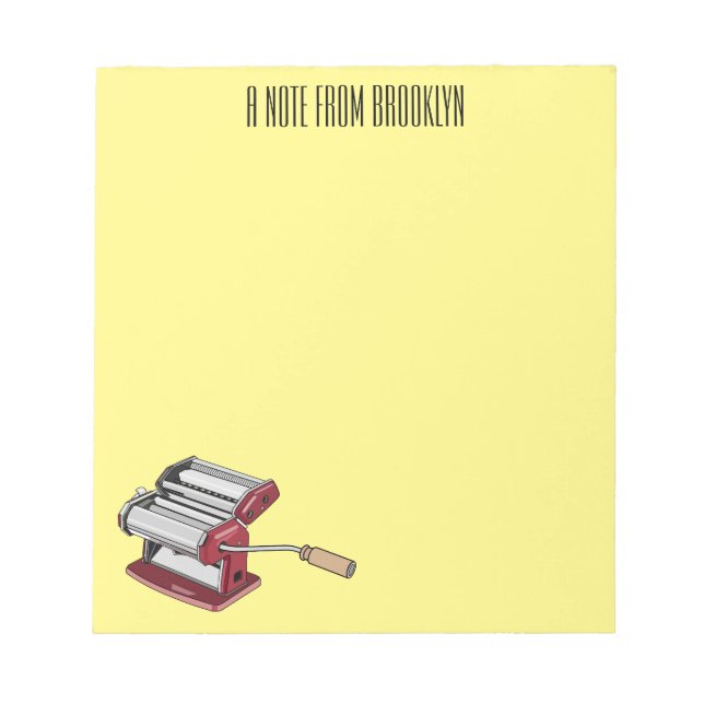 Bloc-note Illustration d'un fabricant de pâtes alimentaires (Devant)