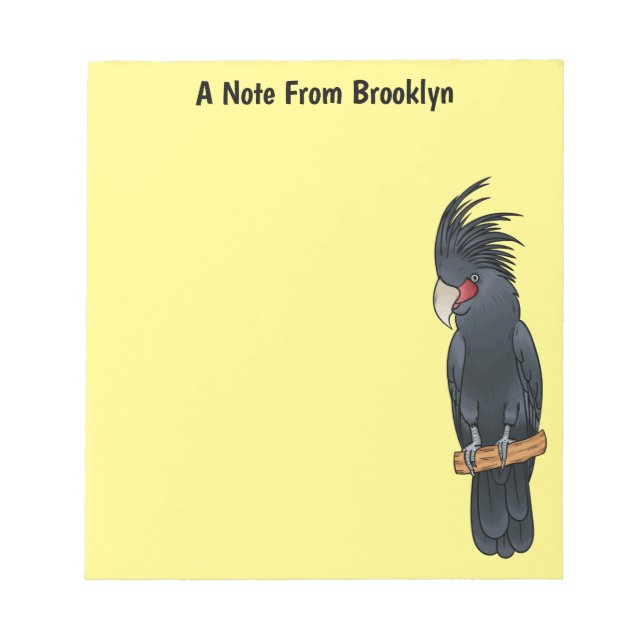 Bloc-note Illustration d'un oiseau de cobaye de palme (Devant)